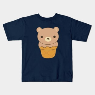 Kawaii Cute Ice Cream Bear T-Shirt Kids T-Shirt